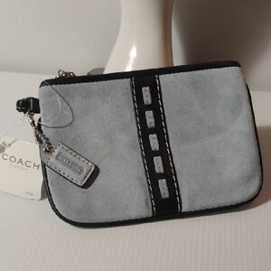 Coach Hampton Suede Collection Small Wristlet New With Tags!